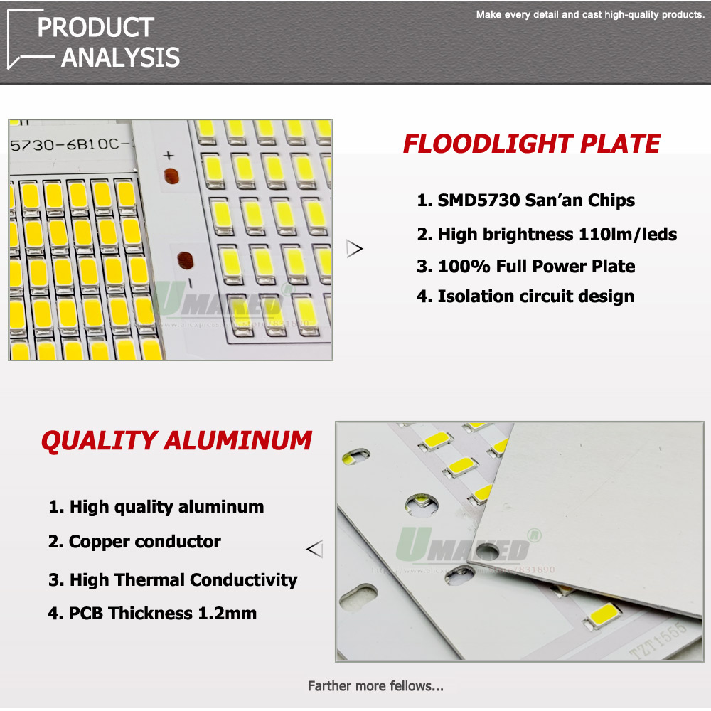 50W LED PCB + sürücü projektör - Flood Tray Table incelemesi ve fiyatı